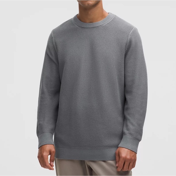 lululemon athletica Other - Lululemon Textured Knit Crewneck Sweater Solar Grey Men’s NWOT
